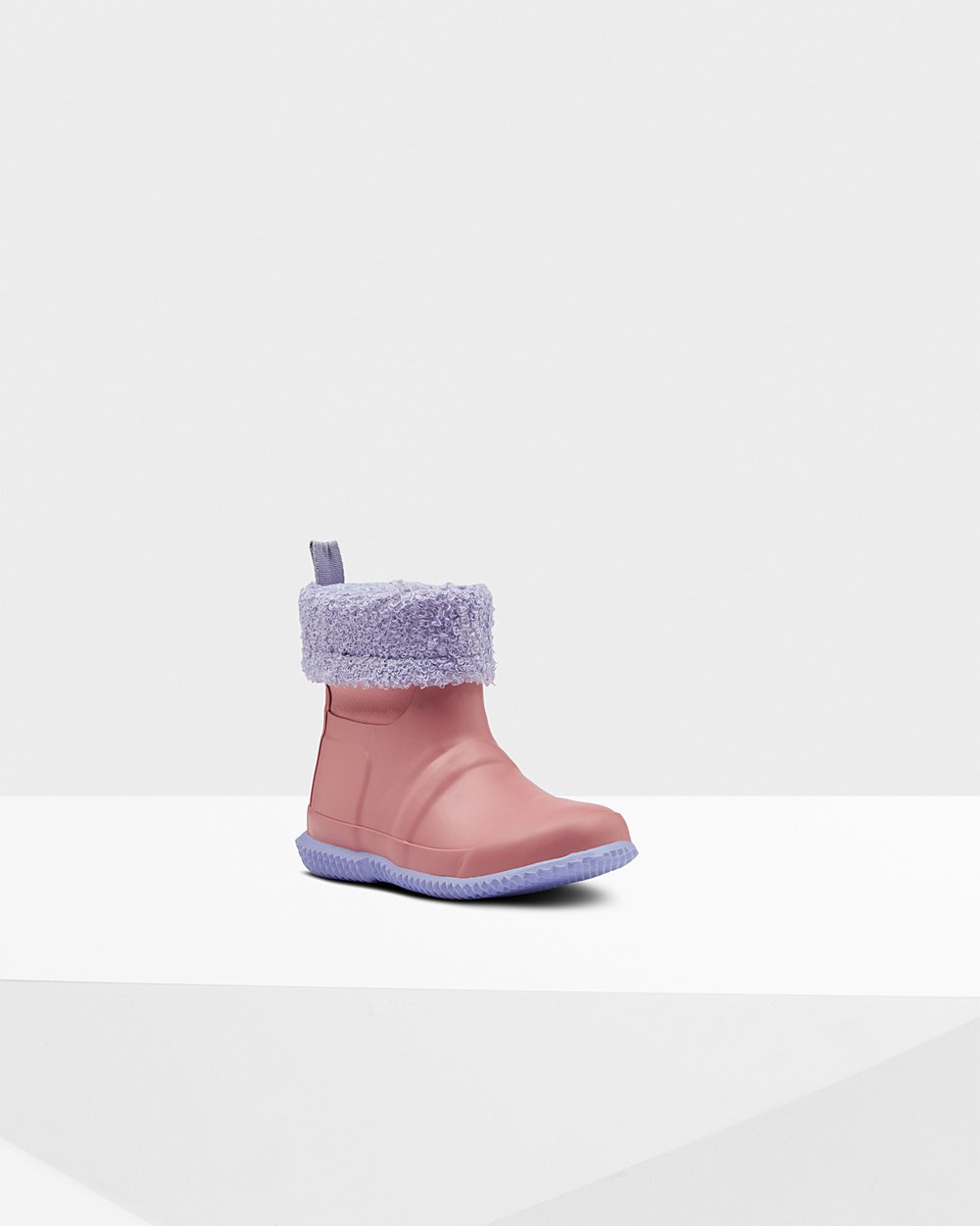 Bottes PacBottes de Neige Hunter Original Grands Insulated Roll Top Sherpa Enfant Rose/Violette TWYM